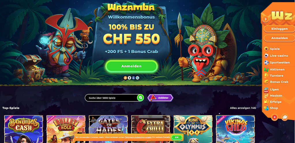 wazamba casino first impression