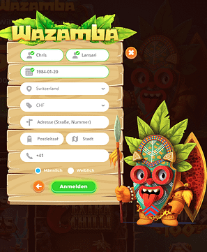 Wazamba Registrierung